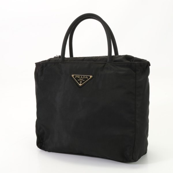 img 01683652 Prada Tessuto Nylon Triangle Logo Shoulder Black