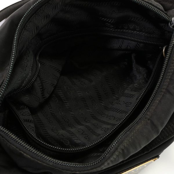 img 01683663 Prada Tessuto Nylon Triangle Logo Shoulder Black