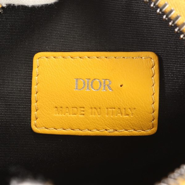 img 01686476 Christian Dior Oblique Pouch Shoulder Bag Yellow