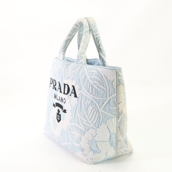 img 01686843 Prada Drill Tote Bag Leather Blue