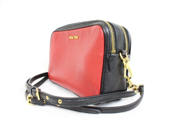 imgrc0072481764 Miu Miu Madras Bicolor Shoulder Bag Red Navy