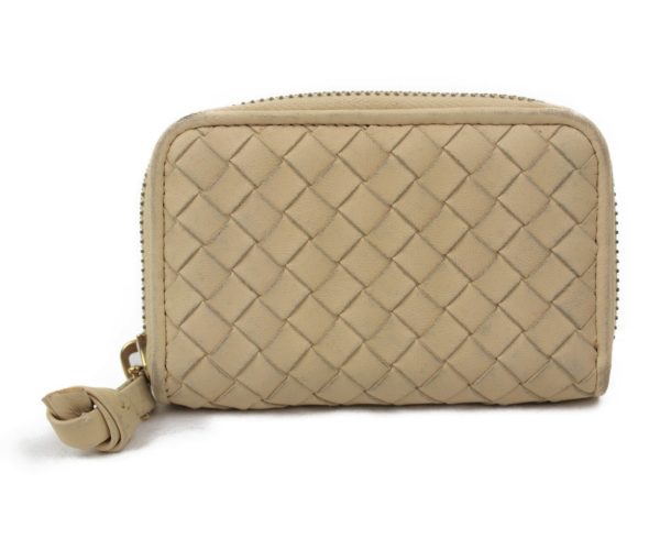 imgrc0073285134 Bottega Veneta Coin Purse Intrecciato Small Beige