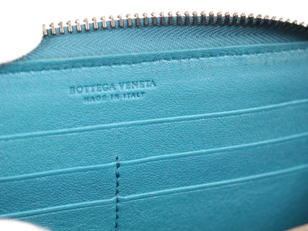 imgrc0074329878 Bottega Veneta Zip Around Wallet Blue Green