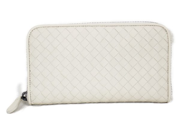 imgrc0074329889 Bottega Veneta Zip Around Wallet Leather White