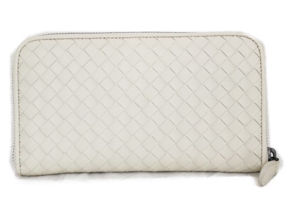 imgrc0074329890 Bottega Veneta Zip Around Wallet Leather White