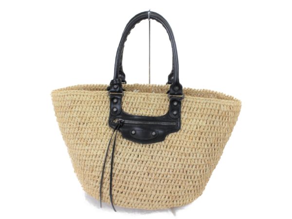 imgrc0074940244 Balenciaga Pannier S Handbag Basket Beige Black