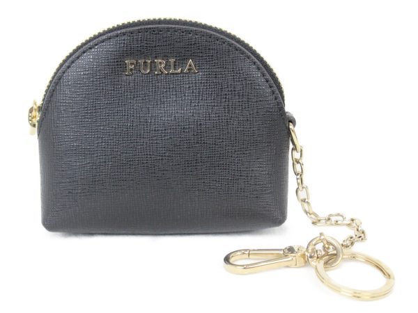 imgrc0075234000 Furla Pouch Key Coin Case Black Leather