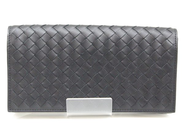 imgrc0075368702 Bottega Veneta Intrecciato Long Bill Holder Black