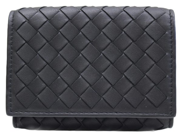 imgrc0076373984 Bottega Veneta Trifold Folding Wallet Black