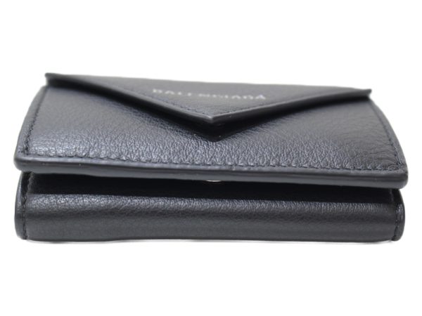 imgrc0077022740 Balenciaga Mini Paper Wallet Calf Leather Black