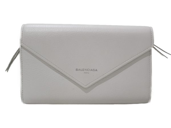 imgrc0077174352 Balenciaga Paper Money Leather Long Wallet White