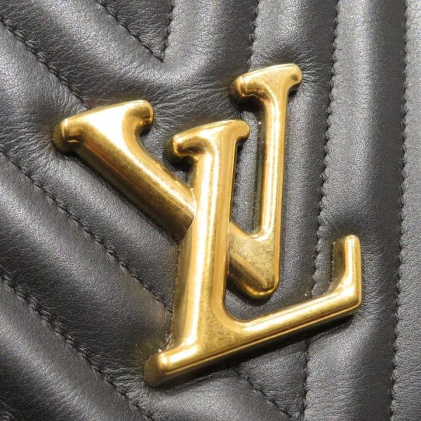 imgrc0077384071 Louis Vuitton Wave Leather Chain Shoulder Bag Black