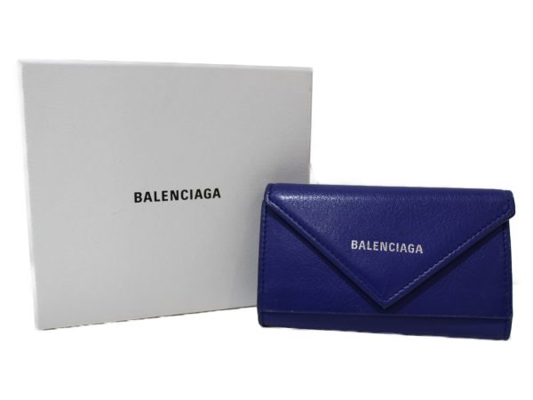 imgrc0078484836 Balenciaga Paper 6 key Case Leather Blue