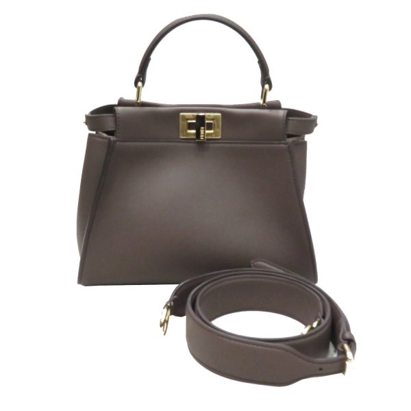 imgrc0079662248 Fendi Mini Pickaboo 2way Shoulder Bag Brown