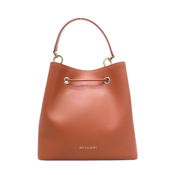 imgrc0080021651 Bvlgari B Zero Leather Bucket Shoulder Bag Pink Brown