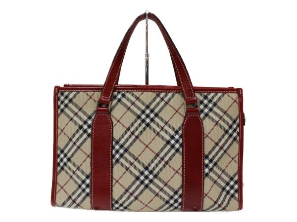 imgrc0080557460 Burberry Handbag Nova Check Leather Beige Red