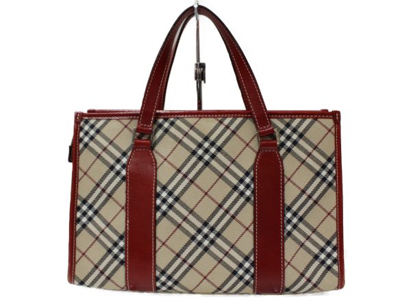 imgrc0080557463 Burberry Handbag Nova Check Leather Beige Red