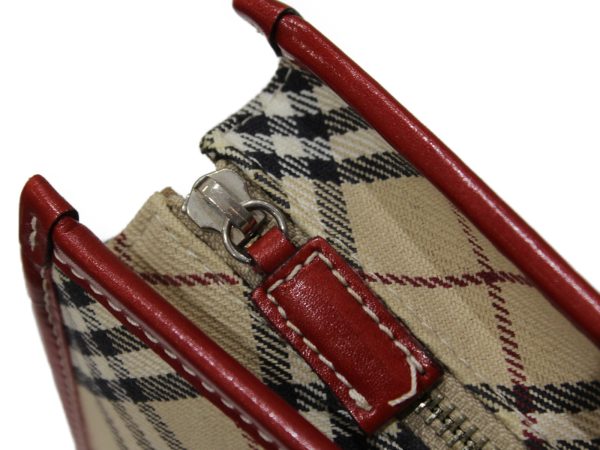 imgrc0080557472 Burberry Handbag Nova Check Leather Beige Red