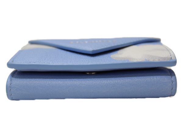 imgrc0080576085 Balenciaga Paper Mini Cloud Folding Wallet Blue