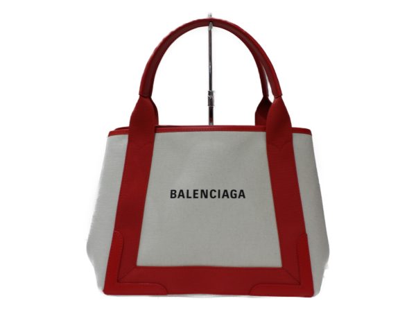 imgrc0080712403 Balenciaga Navy Cabas Small Handbag Red Ivory