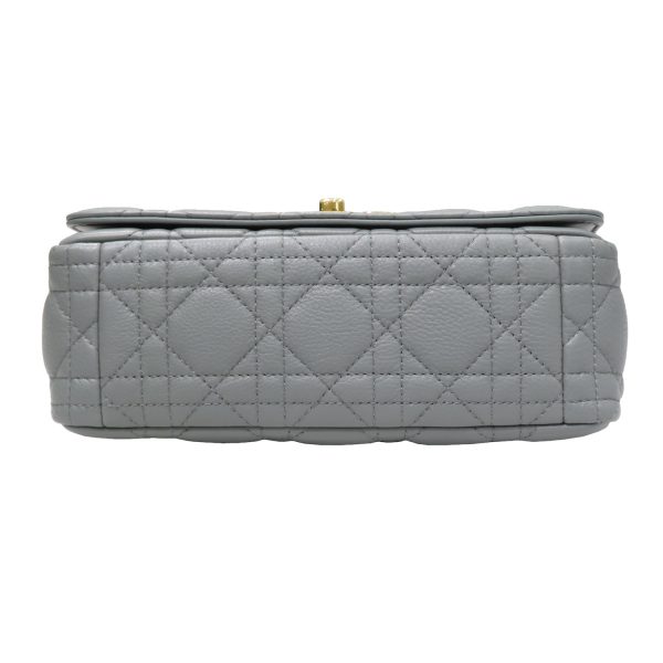 imgrc0080903342 Dior Caro Small Bag In Cannage Calf Shoulder Gray