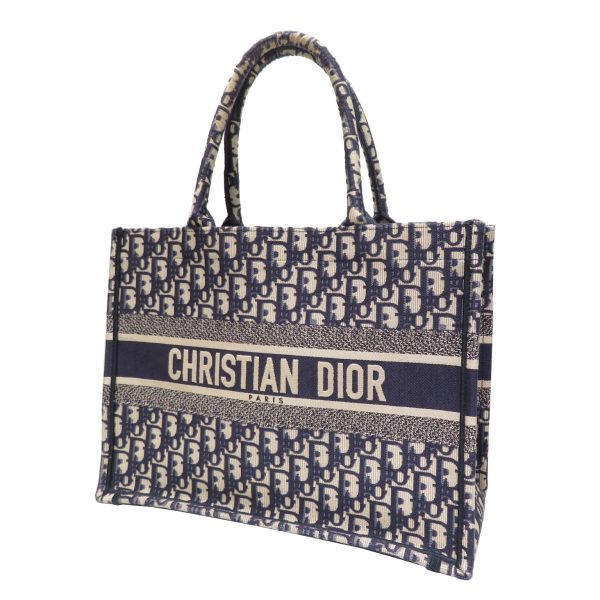 imgrc0080959610 Dior Book Tote Medium HandBag Canvas Navy White