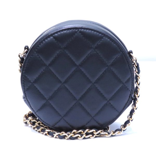 imgrc0081545039 Chanel Matelasse Coco Round Mini Shoulder Black