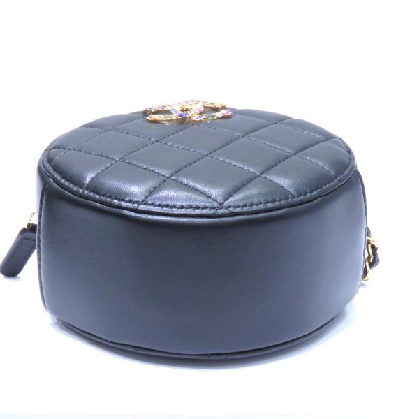 imgrc0081545041 Chanel Matelasse Coco Round Mini Shoulder Black