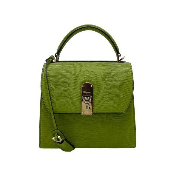 imgrc0081938432 Salvatore Ferragamo Gancini Shoulder Bag Green