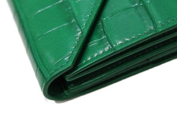 imgrc0082559218 Balenciaga Paper Leather Folding Wallet Green