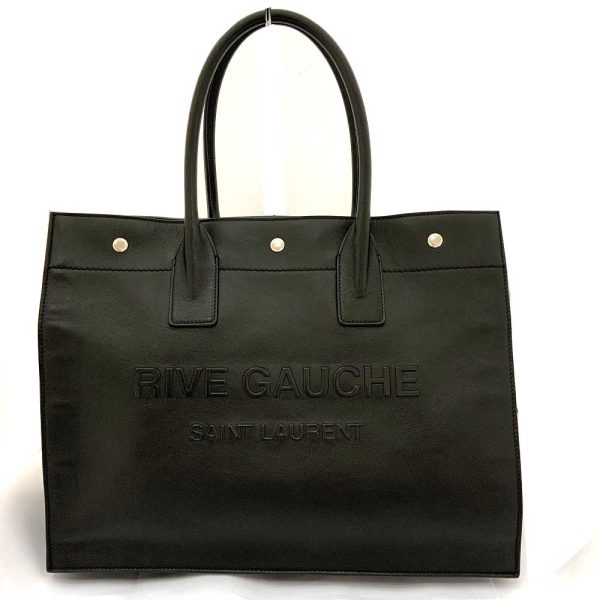 imgrc0083745712 Saint Laurent Rive Gauche Tote Bag Leather Black