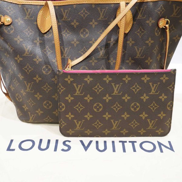 imgrc0084079141 Louis Vuitton Neverfull MM Monogram Simple Tote Bag Pivoine