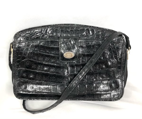 imgrc0084416070 Gucci Shoulder Bag Crocodile Leather Black