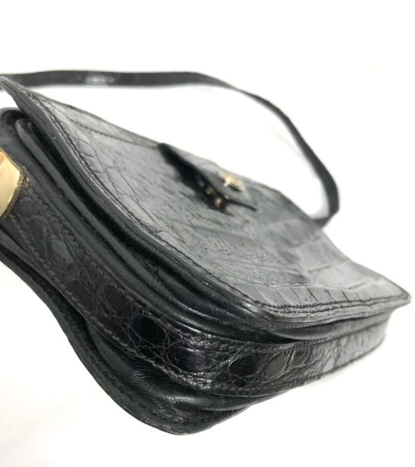 imgrc0084416077 Gucci Shoulder Bag Crocodile Leather Black