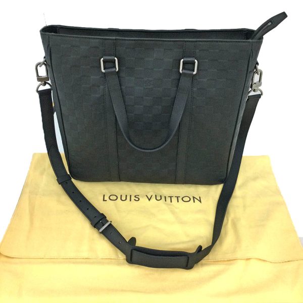 imgrc0084448854 Louis Vuitton Tadao PM Damier Infini Onyx Shoulder Tote Bag Black