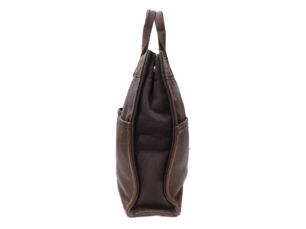 imgrc0084985304 Hermes Fool Toe MM Canvas Calf Handbag Brown