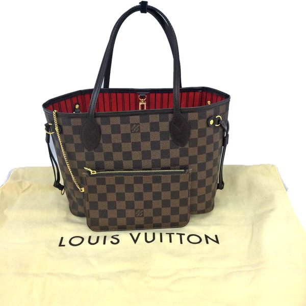 imgrc0085055499 Louis Vuitton Neverfull PM Damier Ebene Tote Bag Brown