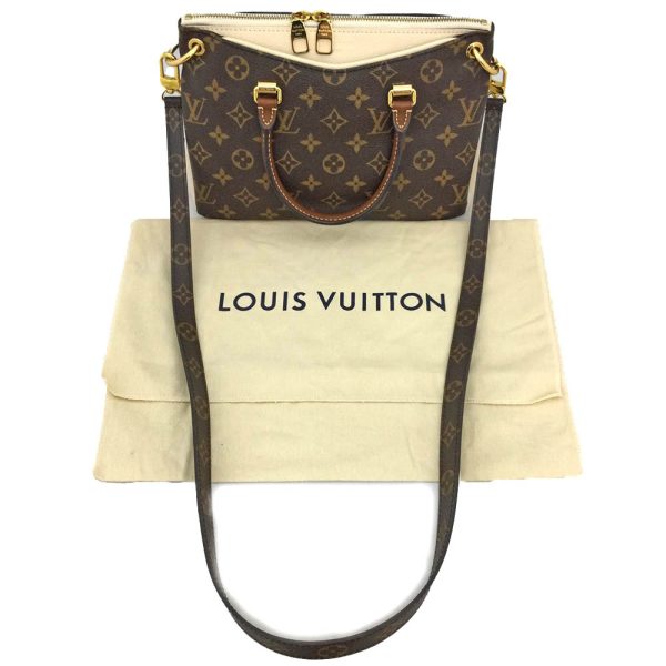 imgrc0085184535 Louis Vuitton Pallas BB Monogram Calf Leather 2 Way W Zipper Shoulder Bag Brown