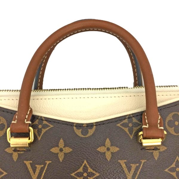 imgrc0085184548 Louis Vuitton Pallas BB Monogram Calf Leather 2 Way W Zipper Shoulder Bag Brown