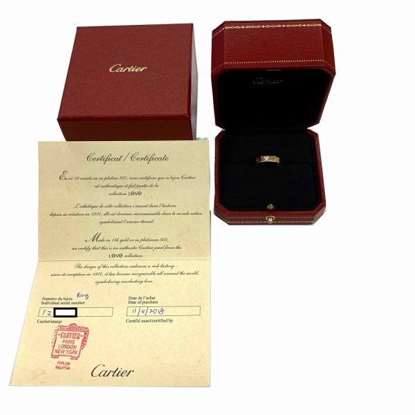 imgrc0085241626 Cartier Love 1P Diamond Platinum Mini Ring Yellow Gold