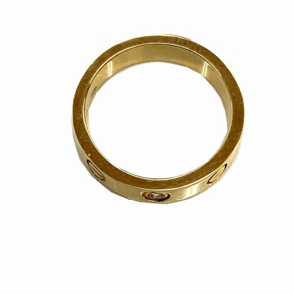 imgrc0085241627 Cartier Love 1P Diamond Platinum Mini Ring Yellow Gold