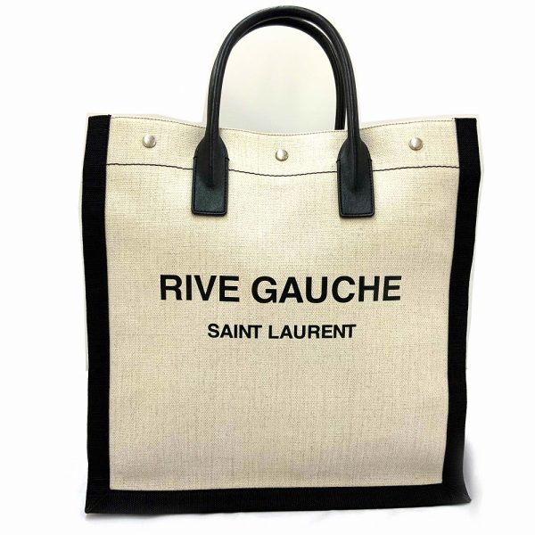 imgrc0085254325 Saint Laurent Rive Gauche Tote Bag Canvas Beige