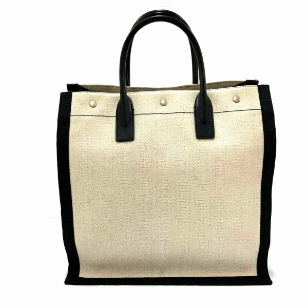 imgrc0085254326 Saint Laurent Rive Gauche Tote Bag Canvas Beige