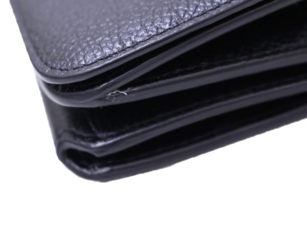 imgrc0085340419 Balenciaga Chain Leather Folding Wallet Black