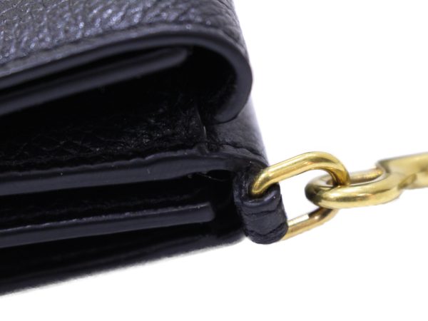 imgrc0085340429 Balenciaga Chain Leather Folding Wallet Black