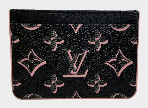 imgrc0085362067 Louis Vuitton Porto Cult Lv Side Up Card Case Leather Black