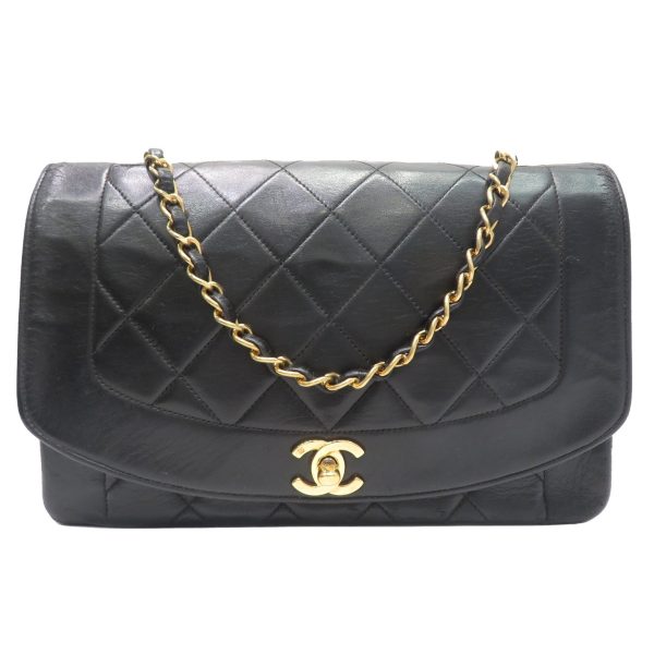 imgrc0085389722 Chanel Matelasse Diana Chain Lambskin Shoulder Bag Black