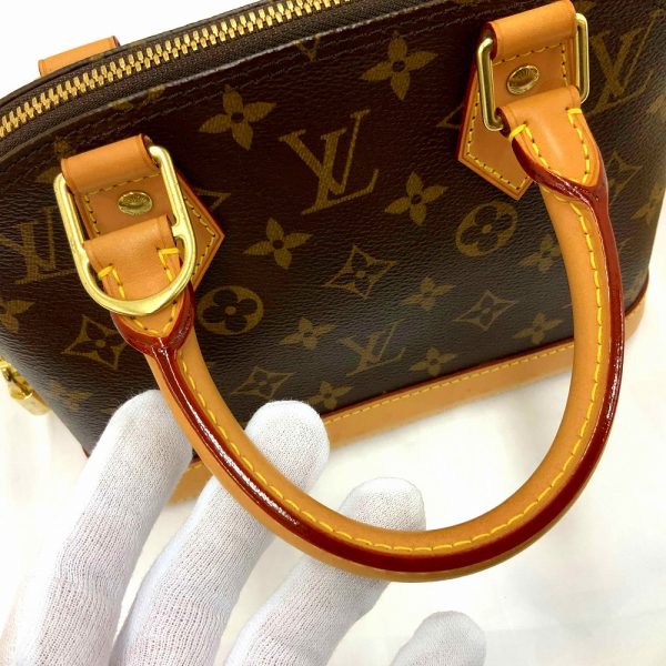 imgrc0085423748 Louis Vuitton Alma BB Monogram 2 Way Shoulder Hand Bag Brown