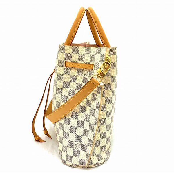 imgrc0085618992 Louis Vuitton Girolatta Damier Azur Hand Bag Rose Ballerine White