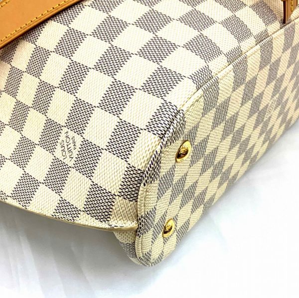 imgrc0085618997 Louis Vuitton Girolatta Damier Azur Hand Bag Rose Ballerine White